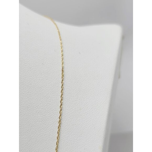 Unique 14K Solid Yellow Gold Designer Singapore Twist Chain Necklace - 20.50" L - Picture 9 of 15